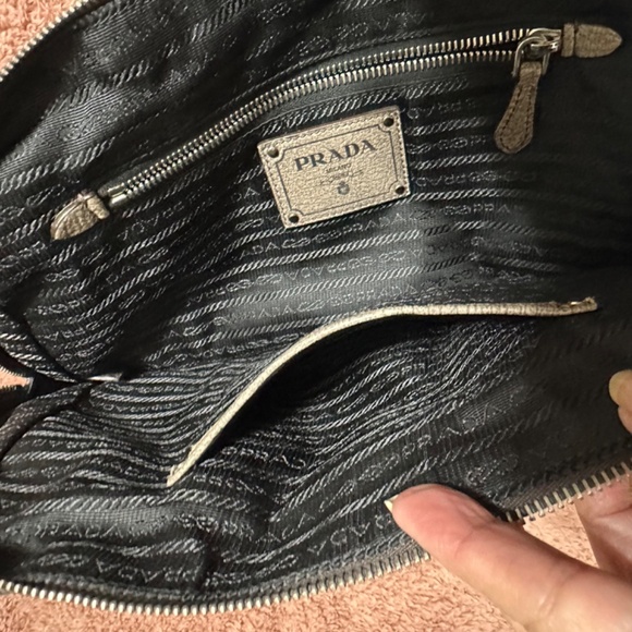 Authentic Prada Brown Cervo Lux Nudo Sparkle Leather Boston Bag. - Picture 14 of 16